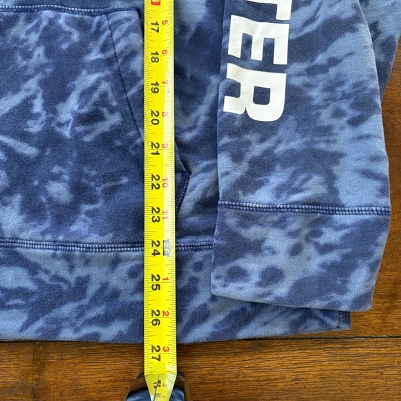 Hollister California Men's XL Sweater Hoodie Pullover Blue Tie Dye LS Sleeve - Picture 10 of 11
